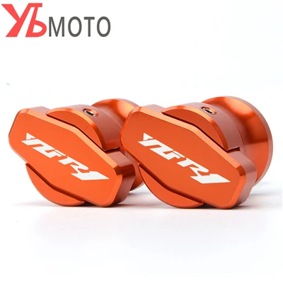 Для YAMAHA YZF R1/R1M 1999 2000 2001 2002 2003 2004 2005 2007 2008 M6 аксессуары для мотоциклов маятник Катушки слайдер стенд винты - Цвет: Orange