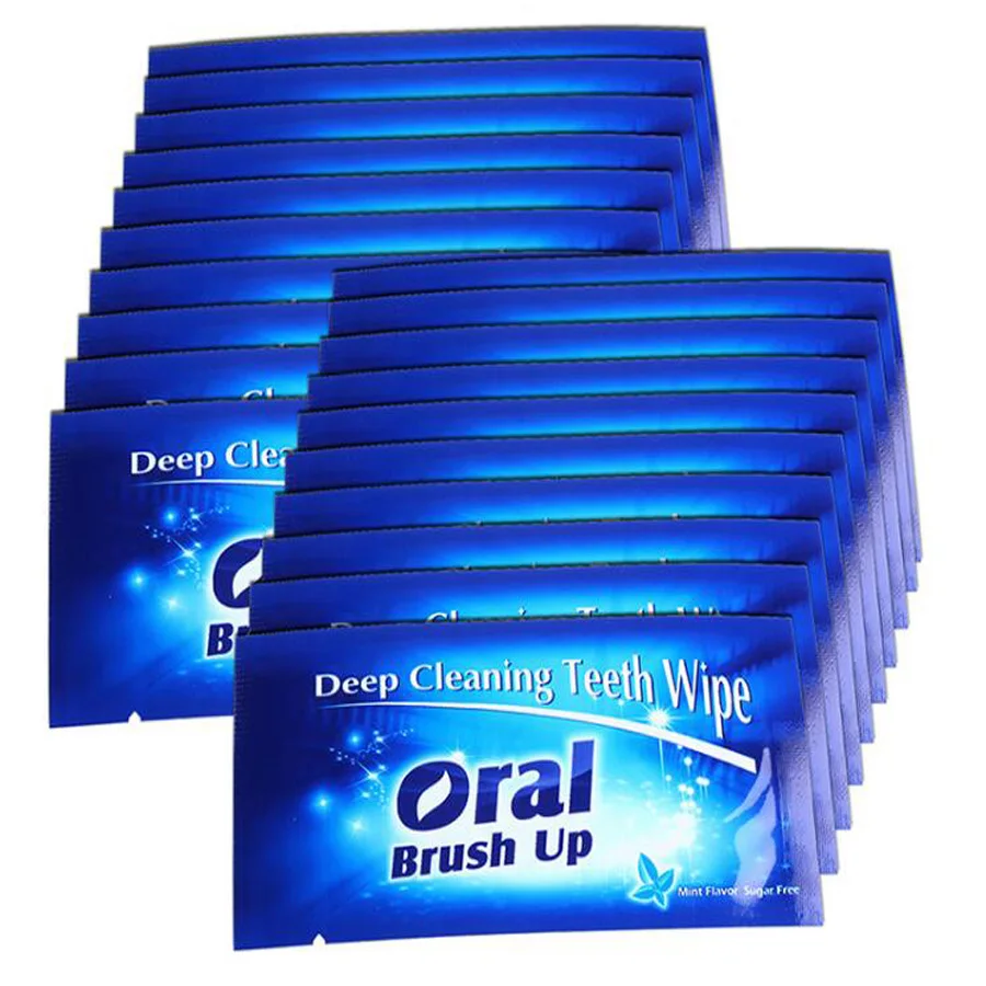 Limpa os Dentes Clareamento dos Dentes Lote Frete Grátis Limpeza Profunda Dedo Oral Brush up Mint Flavor Suger Livre 200 Pçs - 1 ??3