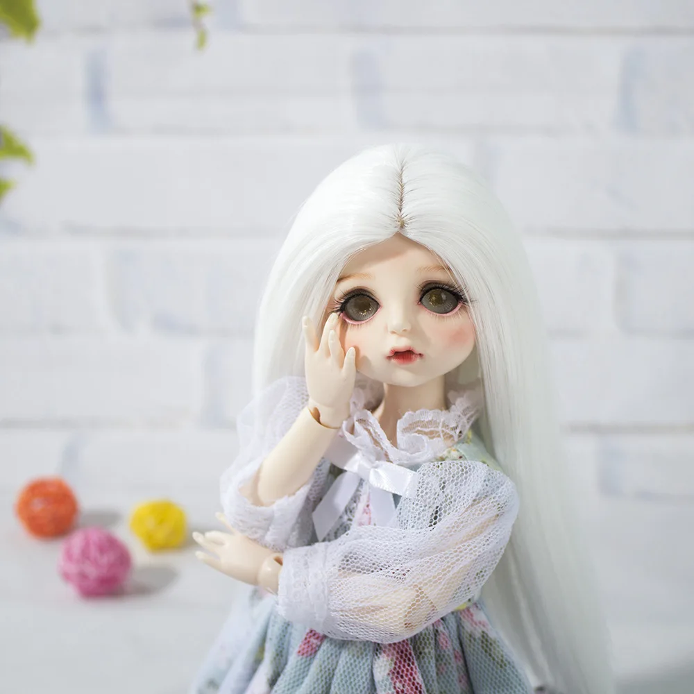 Парики для кукол for1/3 1/4 1/6 bjd jd куклы из высокотемпературного волокна длинные прямые кукольные парики белые волосы в середине аксессуары для кукол