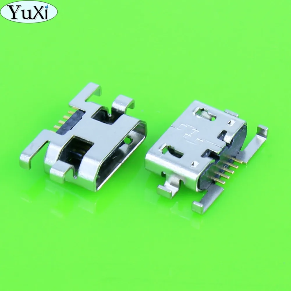 

YuXi 1pcs Micro USB 5pin Reverse insertion flat without curling side Female Connector For Mobile Phone Mini USB Jack