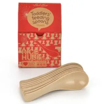 10pce Husk'sWare рисовая шелуха ложка для детей столовая посуда ложка для супа для детей - Цвет: 10pce