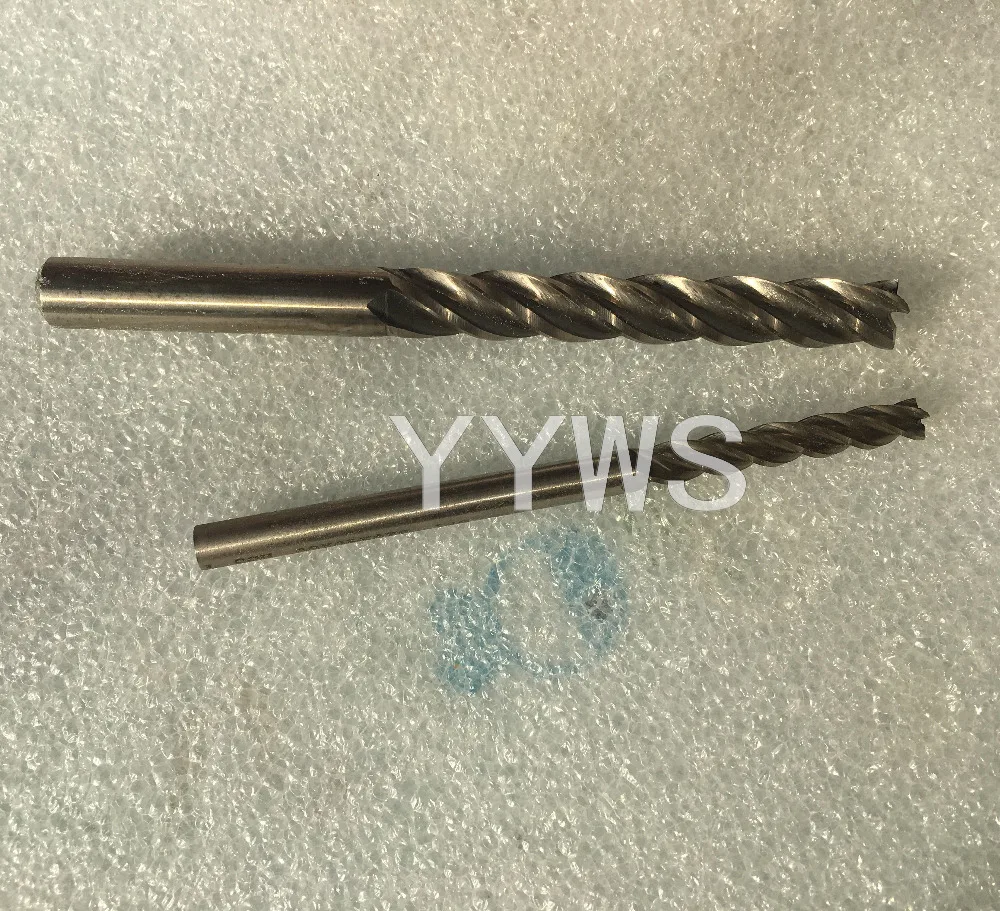 Lot 2pcs 4Flute Hss Long End Mills Cutting Dia 8mm Shank Dia 8mm Endmills Length 120mm Router
