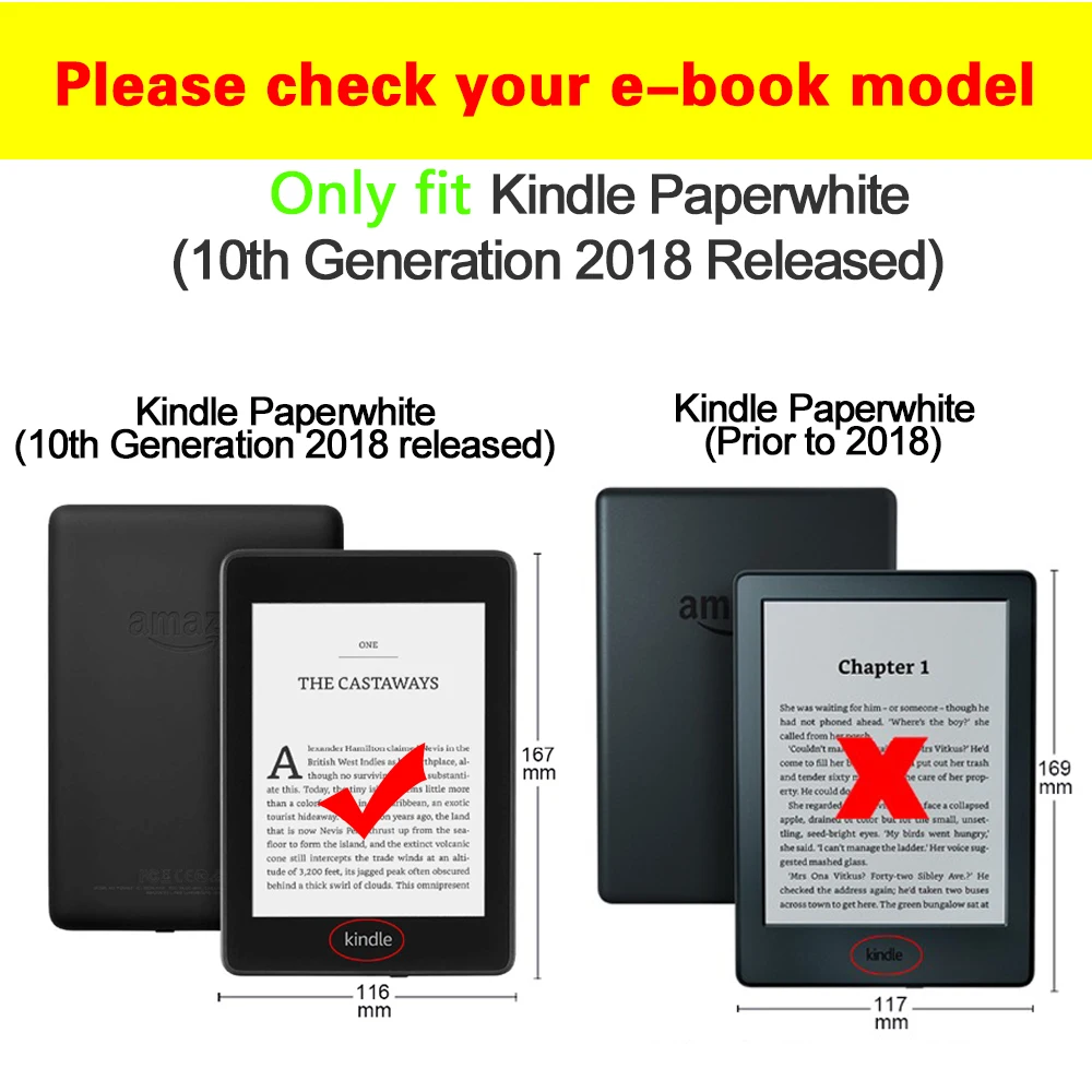 Тонкий чехол для Amazon Kindle Paperwhite 4 10-го поколения, чехол для Amazon New Kindle Paperwhite, чехол