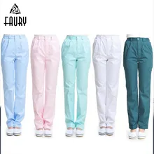 Женские брюки с эластичной резинкой на талии для медсестры, Женские Дышащие плотные медицинские услуги, медицинский доктор, аптечка, салон красоты, рабочие брюки