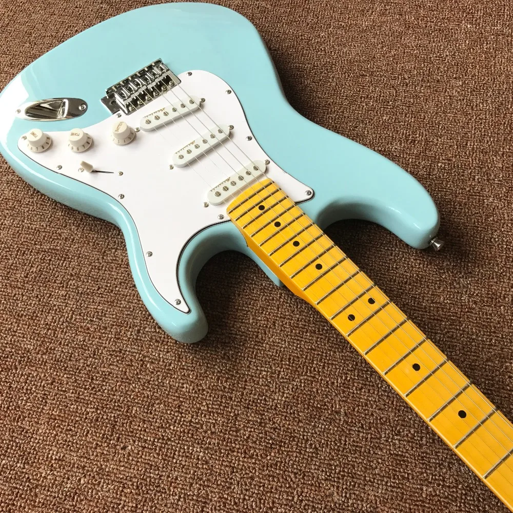 

Electric guitar Wholesale new Chinese factory electric guitar/oem brand sky blue color guitar Real photo shows
