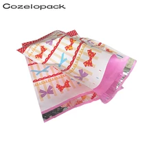 100 шт 10x13 дюймов полиэтиленовый почтовый конверт 26x33 см с бантом, полиэтиленовый почтовый конверт для самозапечатывания