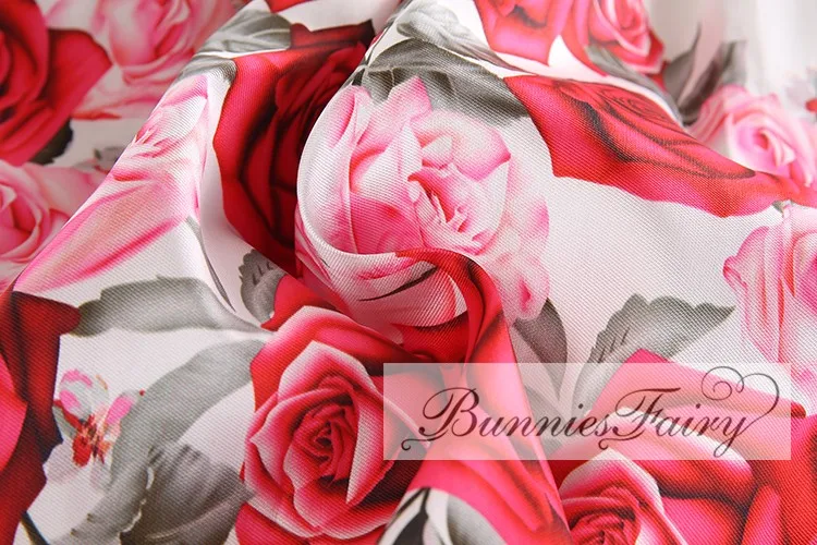 BunniesFairy, осенний стиль, элегантная винтажная романтичная розовая разноцветная плиссированная юбка с завышенной талией и цветочным принтом розы