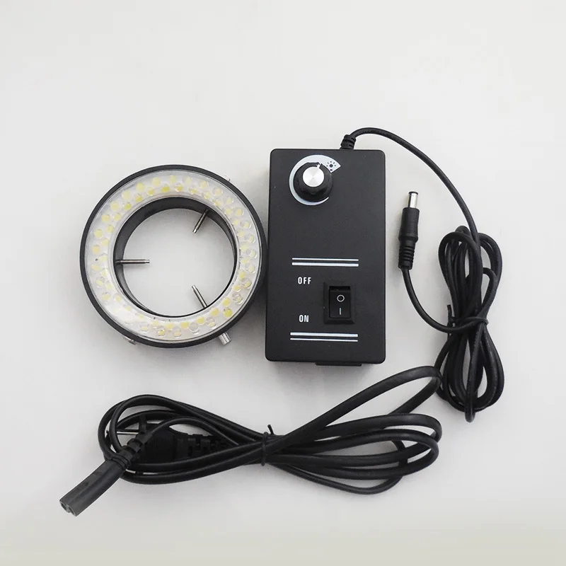 

60 LED Adjustable Ring Light illuminator Lamp White Lighting with Power Adapter for Zoom Stereo Microscope