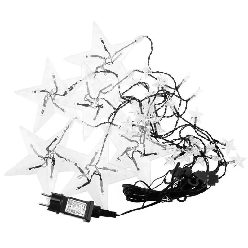 

IP65 Waterproof 2m 120LED Fairy Curtain Stars String Lamp Festival Decor