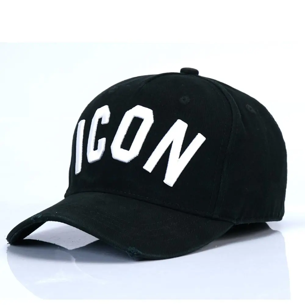 

DSQICOND2 Cotton Denim Letter Embroidery Baseball Caps Fashion Hip Hop Adjustable Snapback Hats For Men Women Outdoor Caps