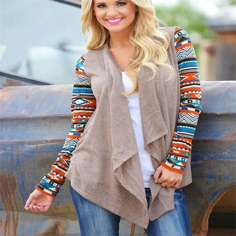 2016 New Aztec Sleeve Women Loose Cardigan Female Long