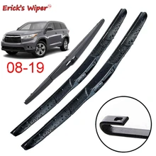 Erick es Limpiaparabrisas delante y limpiaparabrisas traseros conjunto para Toyota Highlander Kluger XU40 XU50 2008 - 2019 parabrisas 26