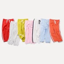 Штаны для мальчиков и девочек длинные штаны противомоскитные штаны Новые летние детские тонкие спортивные бамбуковые Хлопковые Штаны для малышей