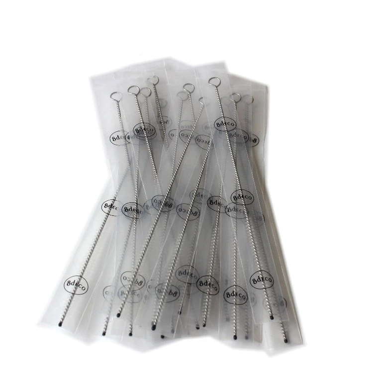 

Free shipping 100/lot Wholesale 7 1/32'' Stainless Steel Pipe Cleaners Smoking Accessories Drink Straw Cleaning Brush Promotion