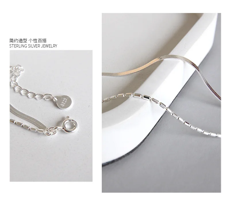 Новые модные браслеты из стерлингового серебра 925 пробы, браслеты с двойной цепочкой, Прямая поставка