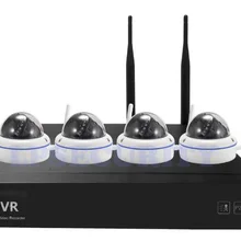 4CH 1080 P wifi NVR комплект wth 4 шт 2 М пикселей беспроводной вход/наружные ip-камеры Vandalproof 4 мм фиксированный объектив