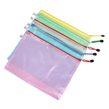 

Affordable 345mm x 242mm Office A4 File Paper Pocket Holder Bag Assorted Color 5 Pcs