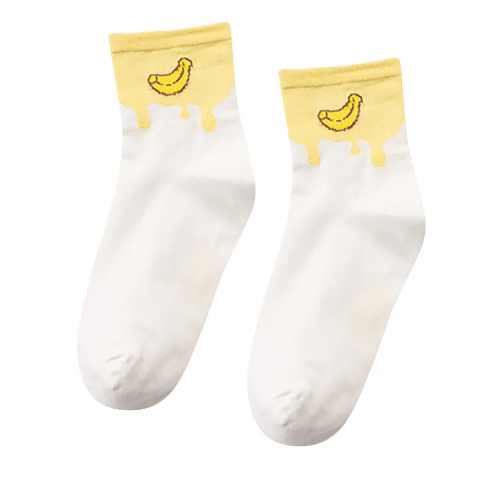 2019 Summer men and women fruit cotton short socks peach banana milk pattern sports socks breathable anti-slip socks 40M22 (10)