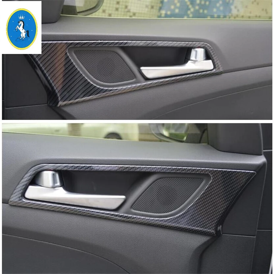 Yimaautotrims авто аксессуар внутренняя дверная ручка ручки чаша рамка Крышка отделка