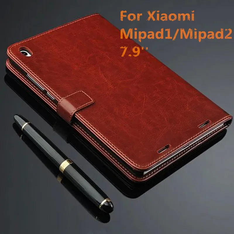 

Luxury Leather Case for Xiaomi Mipad Mipad2 7.9inch High Quality wallet cases Flip Cover for Mipad 2 Tablet PC Mipad1 A0101
