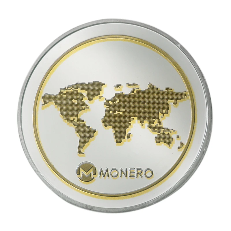 1 шт. монета Monero памятная монета двухцветная виртуальная валюта XMR монеты рукоделие коллекция подарок диаметр 40 мм