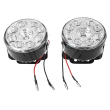 2x 9LED Round Daytime Driving Running Light DRL Car Fog font b Lamp b font Headlight