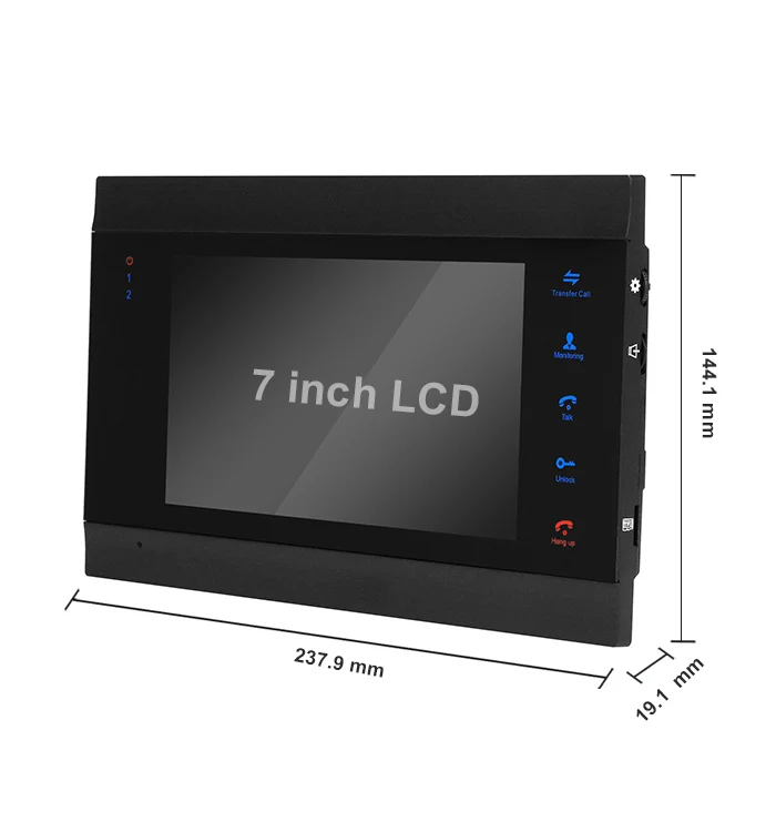 HomeFong видео домофон с замком 7 дюймов монитор 1200TVL ИК дверной звонок поддержка видеодомофона дверной звонок дистанционный разблокировка