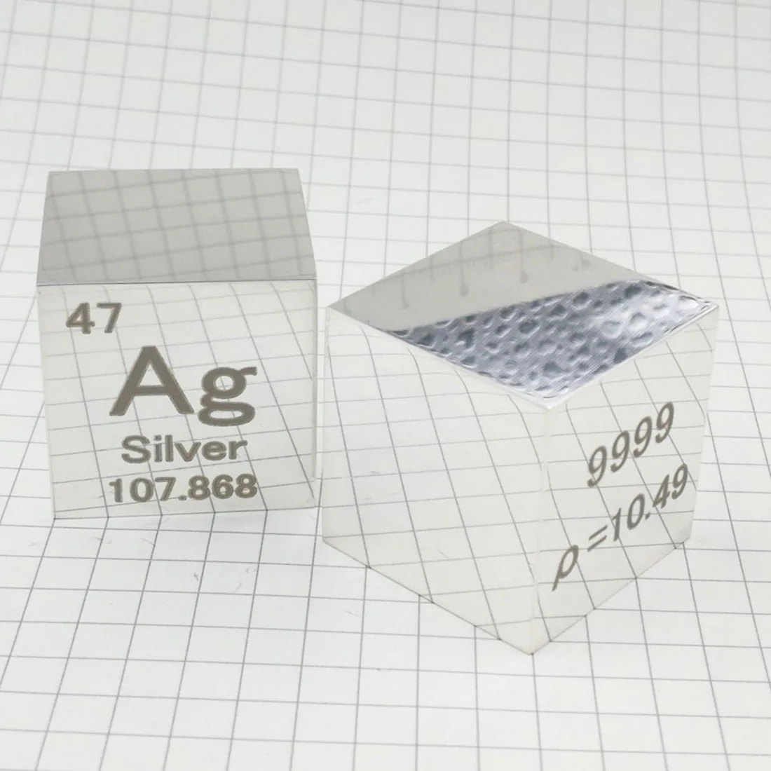  10 X 10 X 10mm Mirror Polish Argentum Cube Periodic Table Of Elements Cube(Ag≥99.9%) For DIY Resear