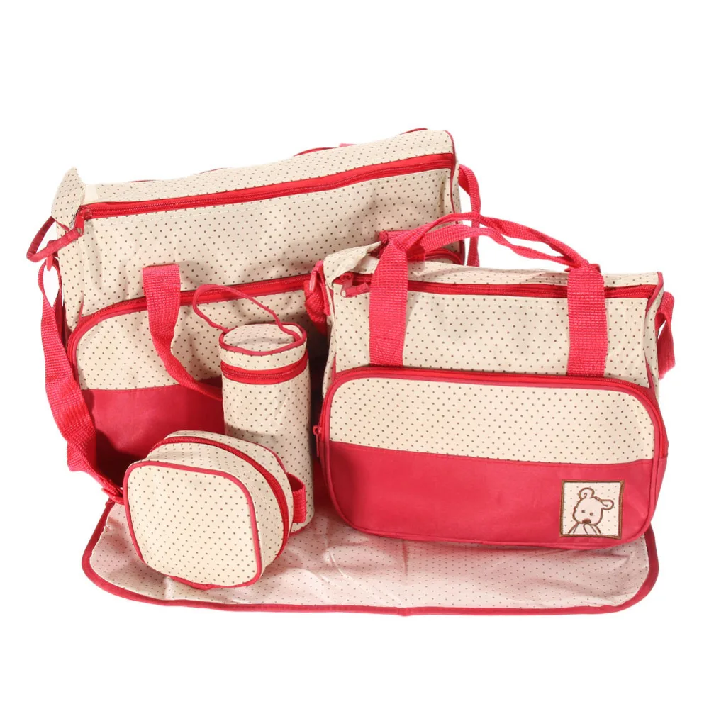 5 шт. многофункциональная сумка для подгузников для мам, сумка для подгузников, сумка на плечо для мам, сумка для детской коляски, сумка для новорожденных