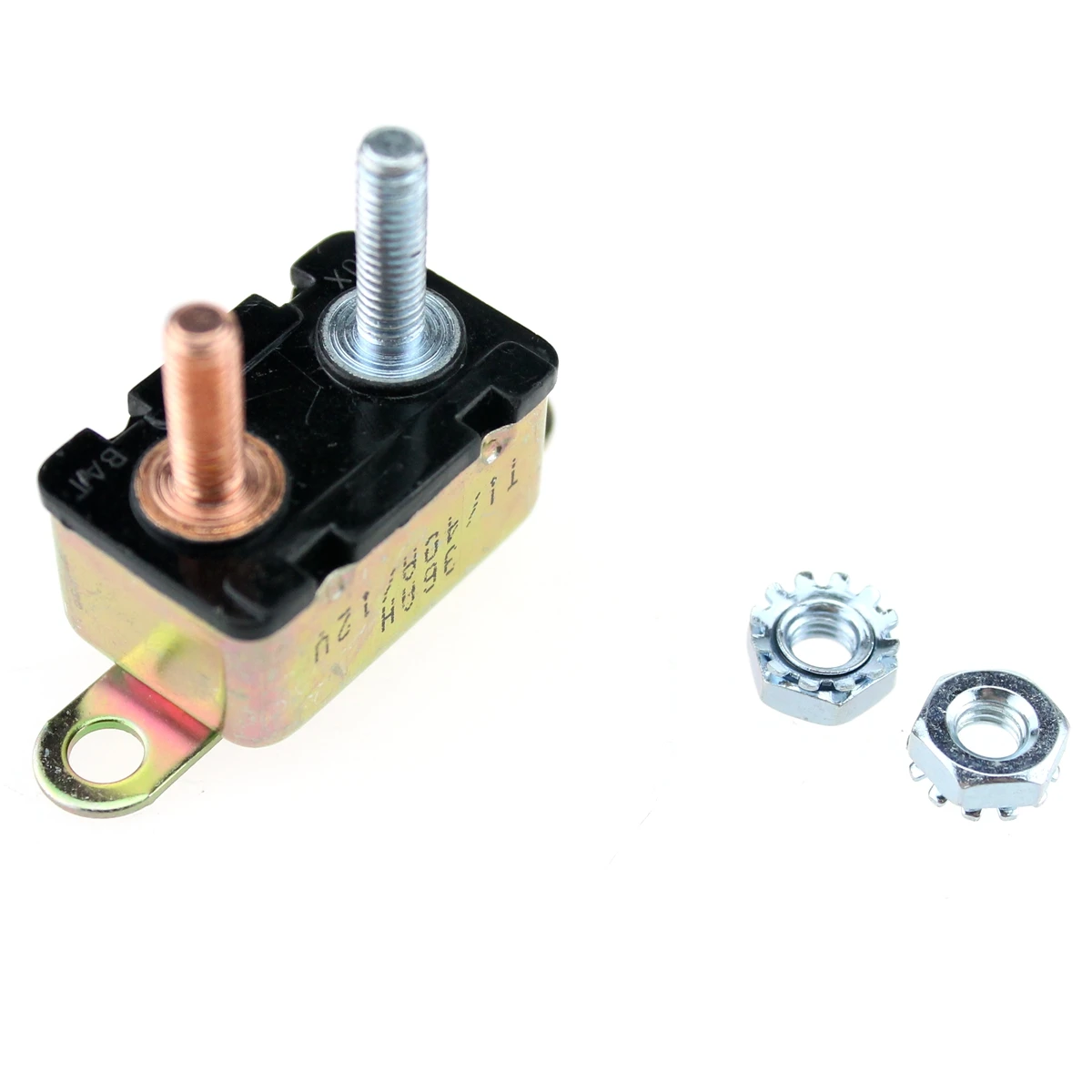 

Auto Reset Circuit Breaker 40A 12-28V Waterproof Dual Battery Fuse Bolt Stud Circuit Breaker Overload Protect Car Caravan Boat