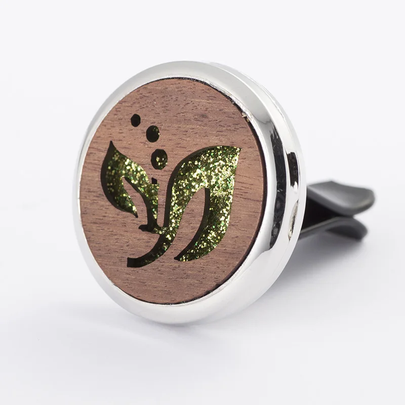 

Stainless Steel Magnet buckle Redwood Retro Car air freshener perfume essential oil diffuser rocket randomly sent 1pcs pad L10