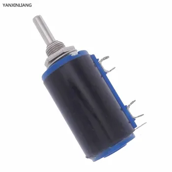 

2pcs WXD3-13-2W Shaft Dia 10K Ohm Rotary side Multiturn Potentiometer