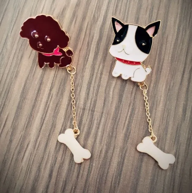 

Jisensp 2018 New Fashion Brooch Cute Bear Brooches for Women Collar Dog Enamel Pin Icons Brooches For Women Jewelry