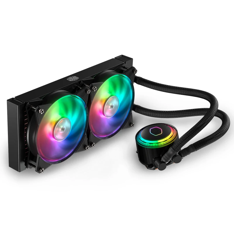 Cooler Master MLX-D24M-A20PC-R1 ML240 cpu кулер для воды двойной 120 мм RGB вентилятор для Intel 115x2011 2066 AMD AM4 cpu жидкостное охлаждение