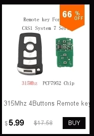 433/315 мГц 3 кнопки дистанционного ключа для BMW E38 E39 E46 EWS Системы чипа ID44(7935) HU92 лезвие ключ