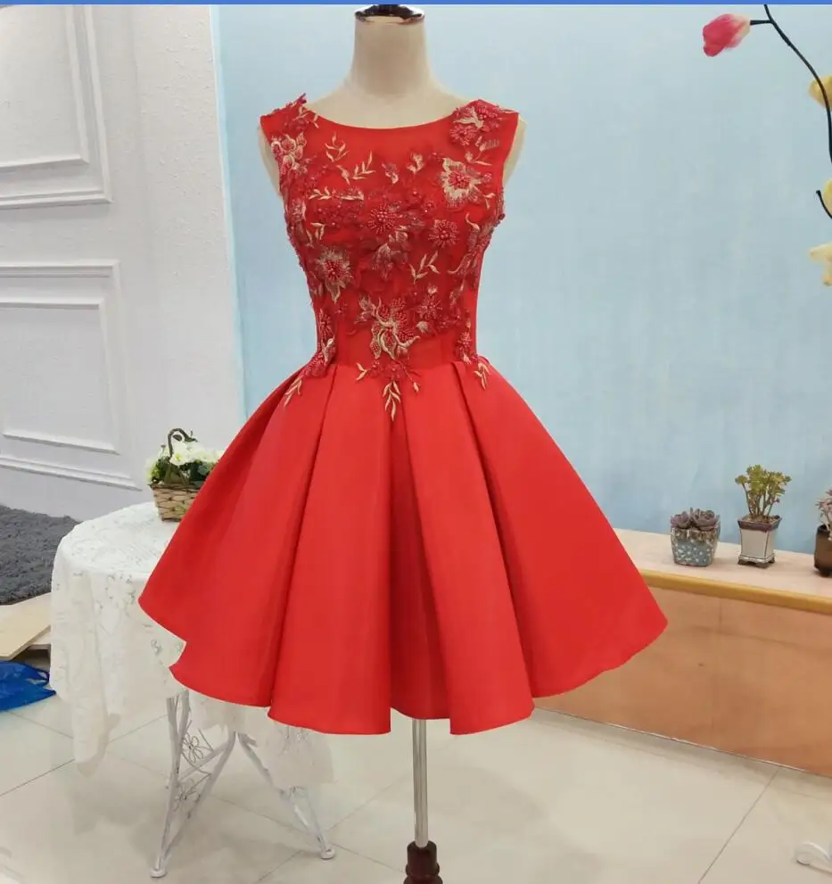 red short bridesmaid dresses