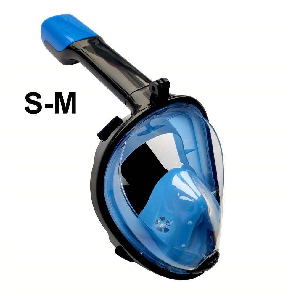 Мягкая маска для дайвинга в носу, новинка года, обновленная маска для подводного плавания с полным лицом, цельная противозапотевающая маска для детей и взрослых - Цвет: New Color 02 S-M