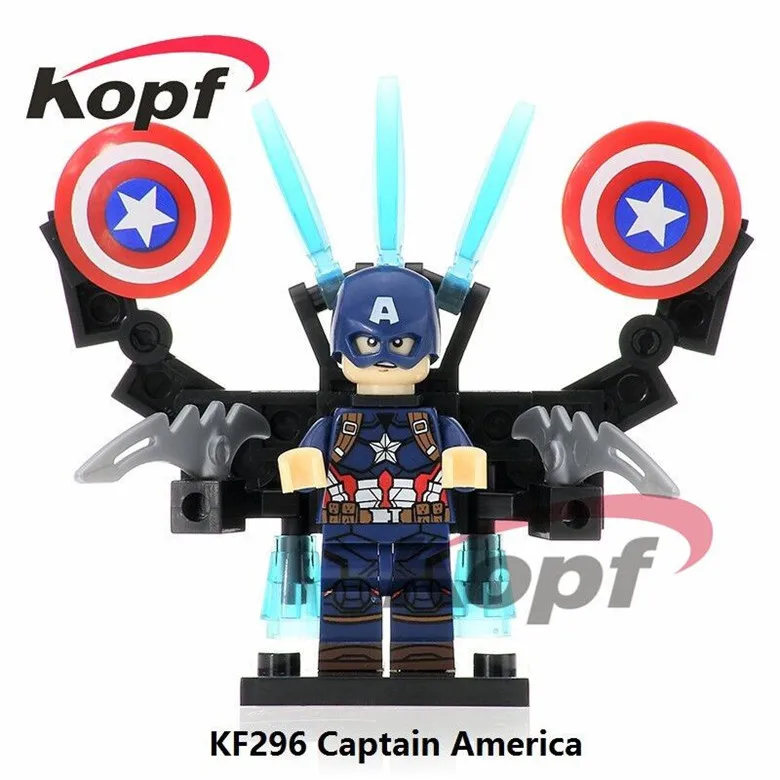 

50Pcs KF296 Super Heroes Spider-man Female Captain America (Age of Ultron Version) Spiderman Building Blocks Toys for children