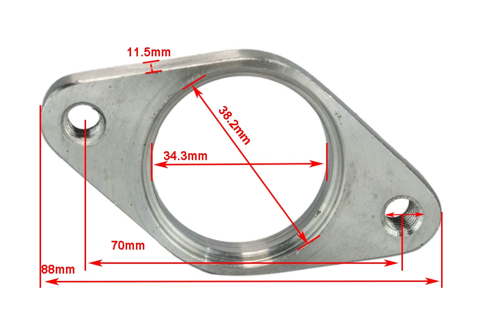 Hypertune-отвальная труба из нержавеющей стали 2 фланец для болта с резьбой 38 мм Турбокомпрессор HT4831