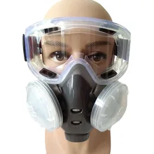 Полулицевая противогаз N95 маска от химической Пыли Фильтр дыхательные респираторы с анти-противотуманные очки для Аэрограф сварки
