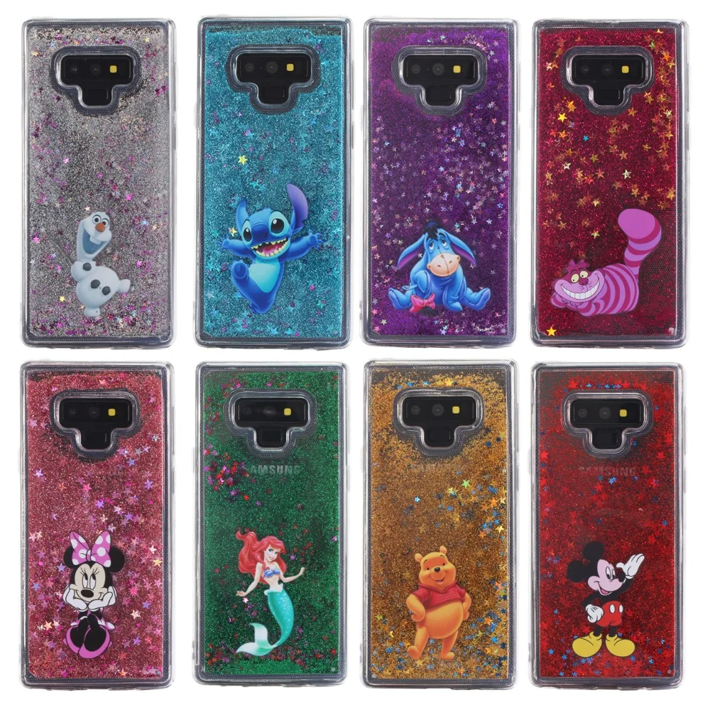 

Water Liquid Case for Samsung GALAXY Note 9 S9 S9Plus S7 S7edge S8/S8Plus Note 8 Mickey Minnie Mouse Mermaid Quicksand Cover