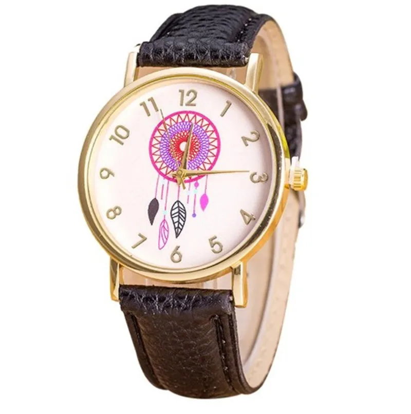 

New fashion Dream catcher ladies belt watch Geneva dream catcher wind chime leather women's watch Quartz women's watch