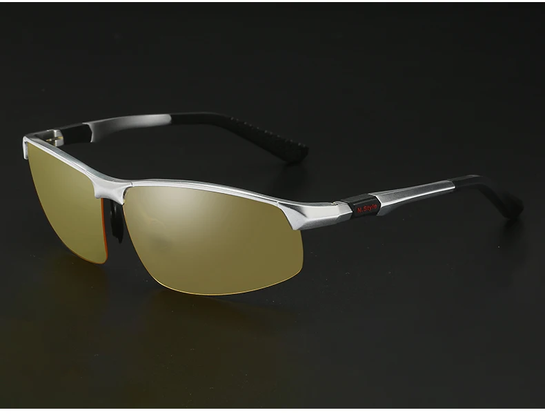 YSO, очки ночного видения, мужские, алюминиево-магниевая оправа, поляризованные очки ночного видения для вождения автомобиля, антибликовые очки 3121