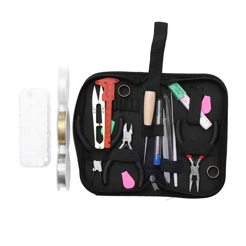 

WINOMO Craft Jewelry Tool Set Jewellery Plier Beading Tools Jewelry Craft Making Bead Work Tools Beaders Package DIY Accessories