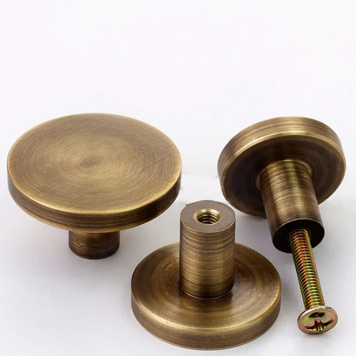 antique style Антикварная однотонная простая ручка для ящика, мебельная фурнитура для шкафа, обувной двери, с одним отверстием, круглая конусная ручка - Цвет: antique style