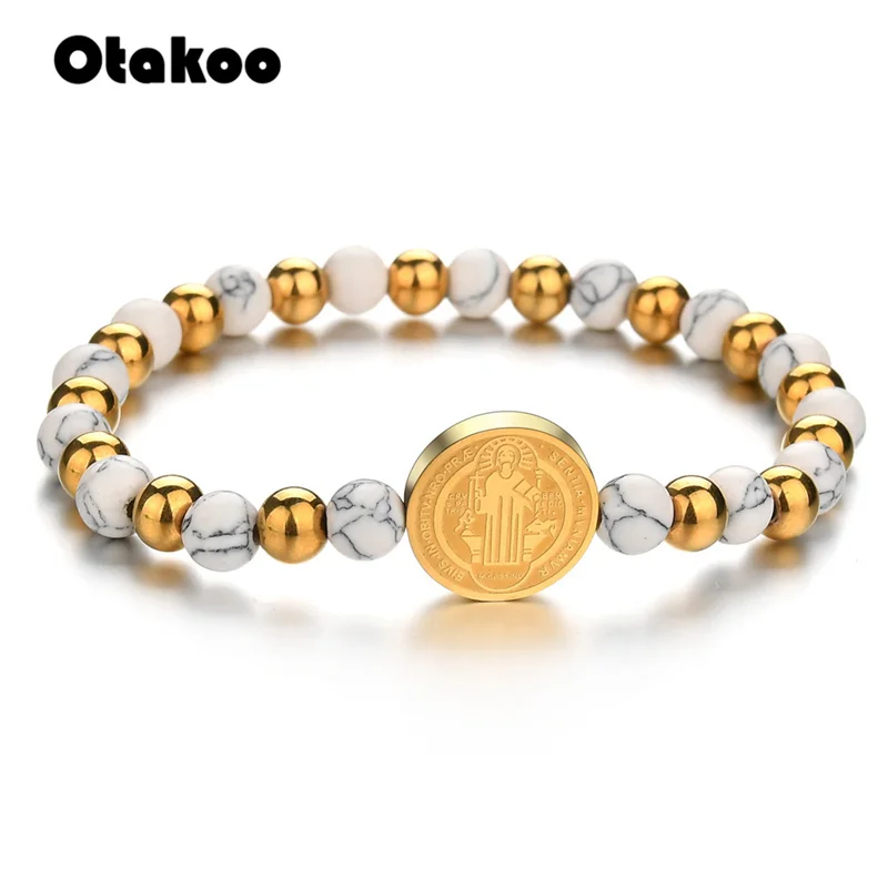 Женский браслет с подвеской Otakoo этнический из нержавеющей стали цветными