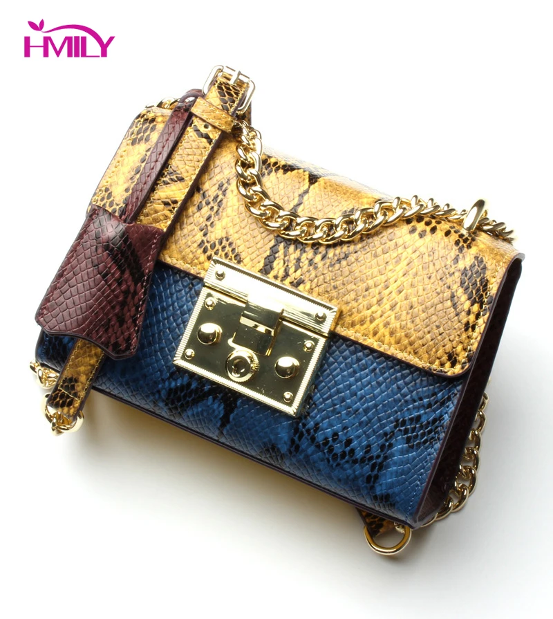 

HMILY Messenger Bag For Women Cover Daily Female Shoulder Bag Brand Cowskin Shopping Bag Socialite Serpentine Womens Bag Fashion