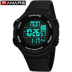 PANARS Мужские Цифровые Часы светодиодный водонепроницаемый хронограф спортивные часы для мужчин Открытый Фитнес Секундомер Будильник