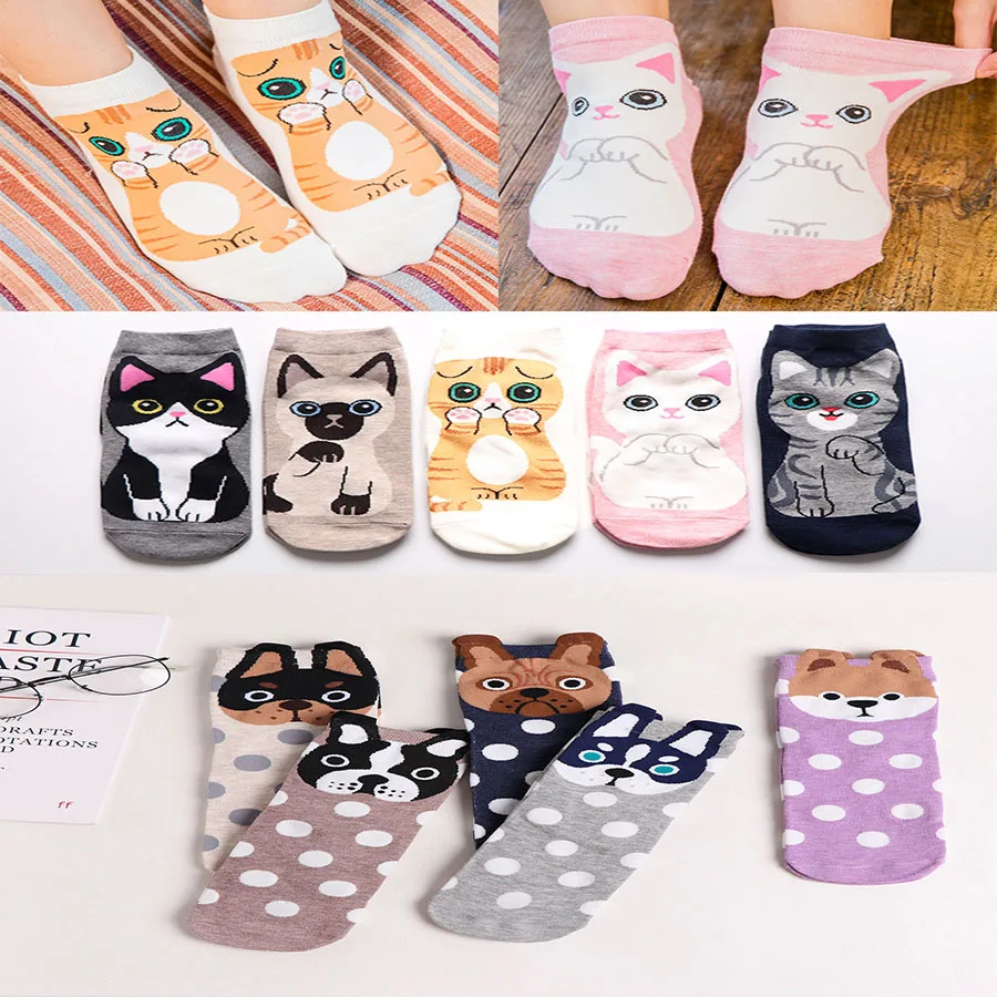 Новинка бесплатная доставка женские носки ярких цветов короткие с рисунками