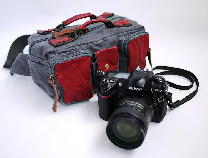 

High quality Fashion high density waterproof vintage DSLR camera waist bag digital SLR photo case for canon Nikon